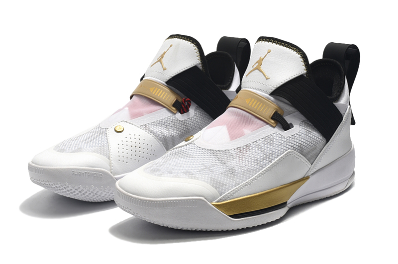 2020 Air Jordan 33 White Gold Black